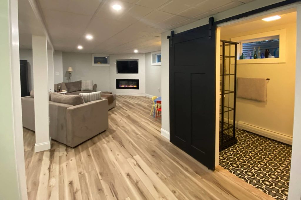 Remodeled basement